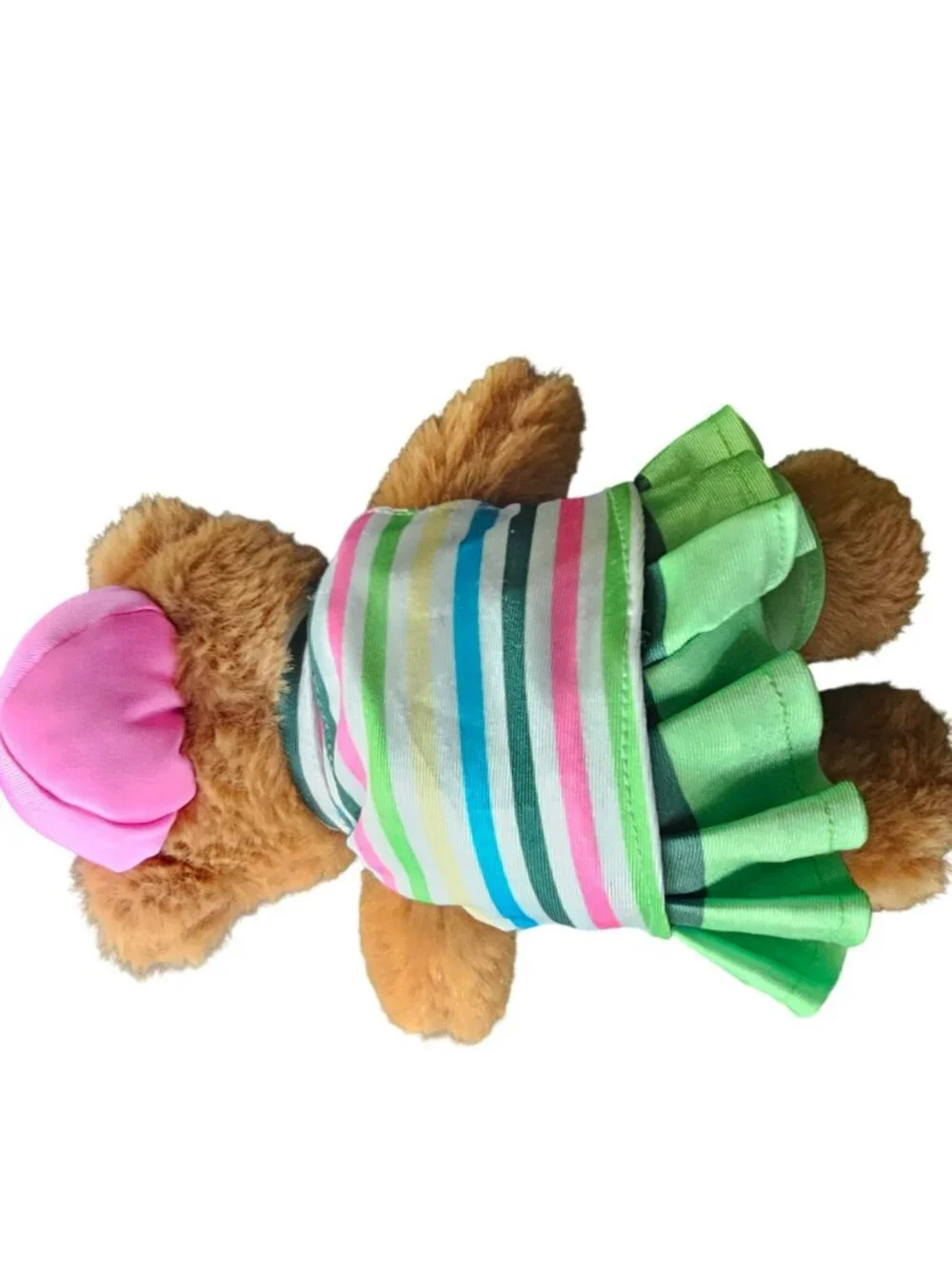 2025 Masters Golf Commemorative Bear With Pink Hat & Green Outfit - Plush 10